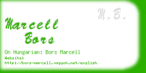 marcell bors business card